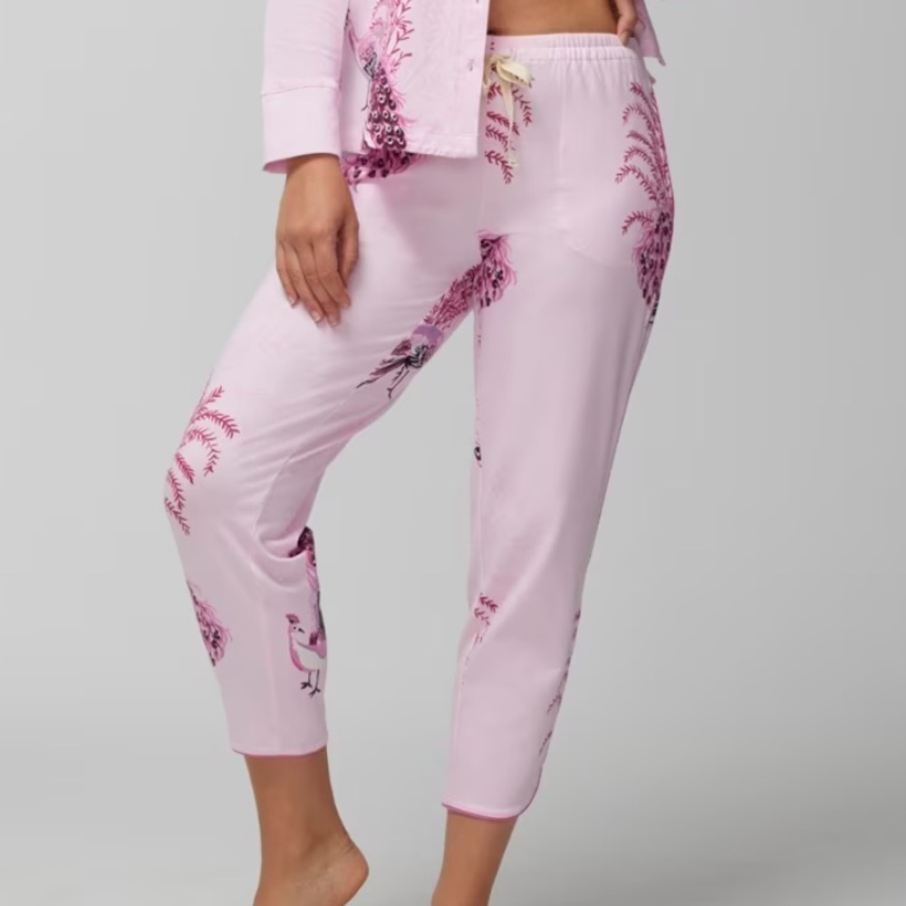 🆕 Soma pink-print Ankle Pants (only) *NWT* $54 size: XXL